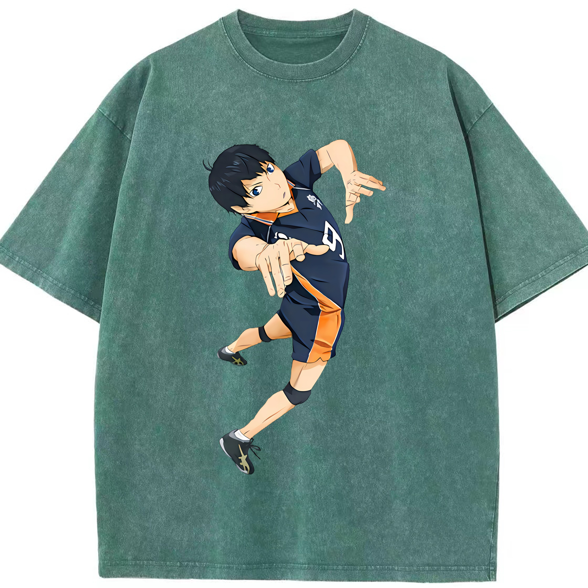 （画像用） ハイキュー!! Haikyu!! 綿100% ヴィンテージ風 半袖Tシャツ（フロントプリント）